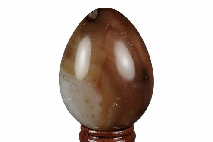Colorful, Polished Carnelian Agate Egg - Madagascar #219056